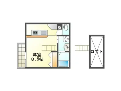 FAIRY烏森(1K/1階)の間取り写真