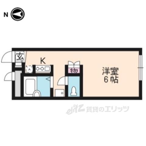 レオパレスグローバル1(1K/2階)の間取り写真