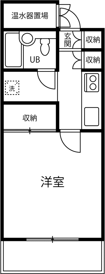 サンシャインビラ(1K/3階)の間取り写真