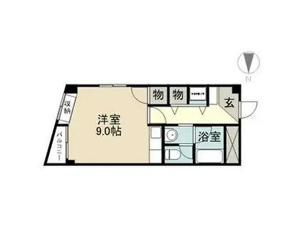 メゾン.ド.ブルーコロネット(ワンルーム/1階)の間取り写真