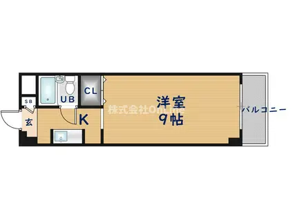 メゾンドーム千成(1K/4階)の間取り写真