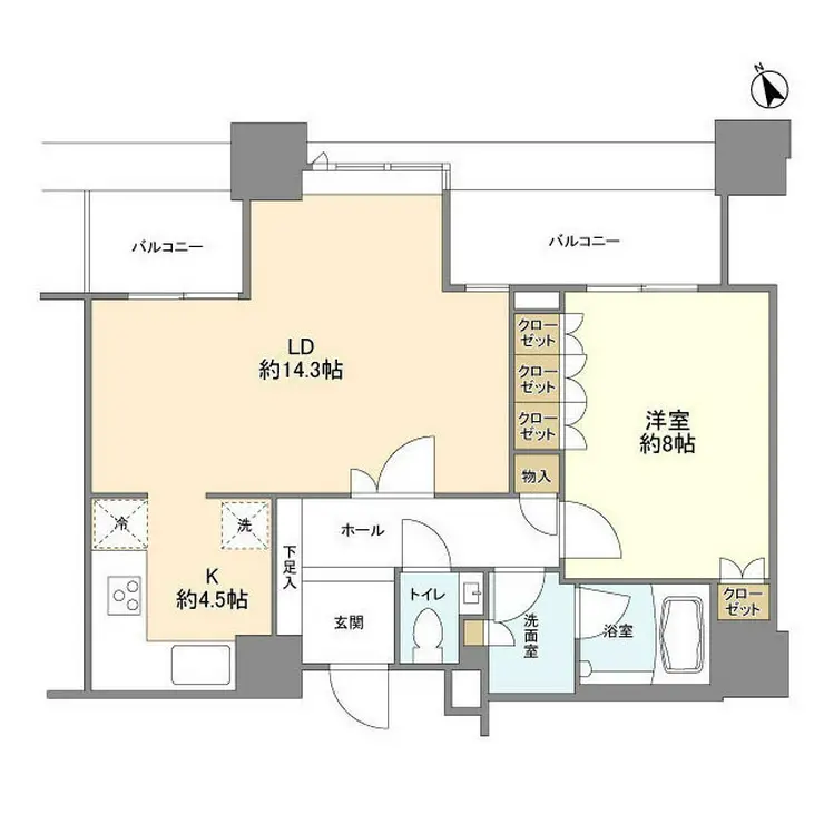 白金タワー 21階階 間取り