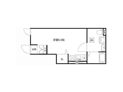 MQUARTO梅郷I(ワンルーム/1階)の間取り写真