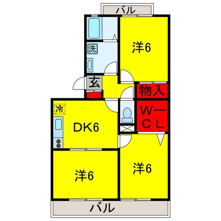 ハイツ128 3階階 間取り