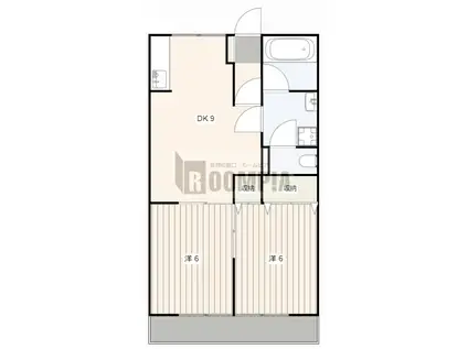 今嶺ビル(2DK/3階)の間取り写真