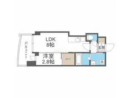 セレニテ日本橋プリエ(1LDK/6階)の間取り写真