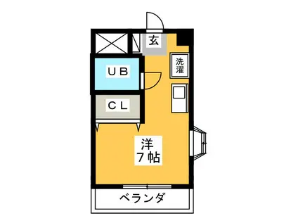 NR5番館(ワンルーム/2階)の間取り写真