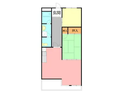 ロッキーホーム(2LDK/3階)の間取り写真