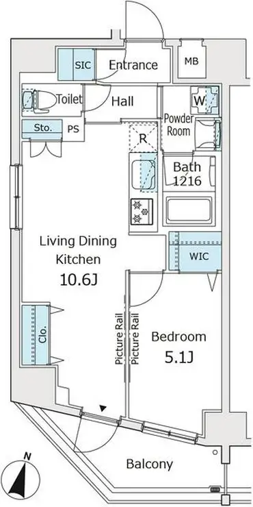 アイル王子ノルド 10階階 間取り