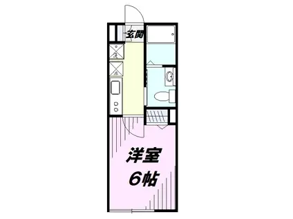 フィユフラッツ新狭山 フェール(1K/4階)の間取り写真