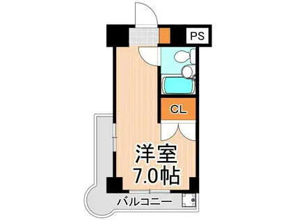エレガンス綾瀬6(ワンルーム/5階)の間取り写真