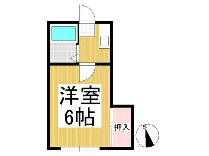 メゾンリッチ(1K/1階)の間取り写真