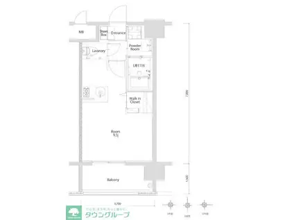 エンクレスト博多PARKSIDE(ワンルーム/5階)の間取り写真