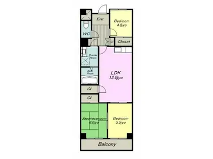 第2奥村マンション(3LDK/3階)の間取り写真