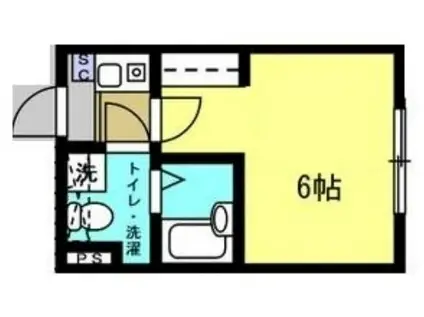 SINCREASE中村橋(1K/2階)の間取り写真
