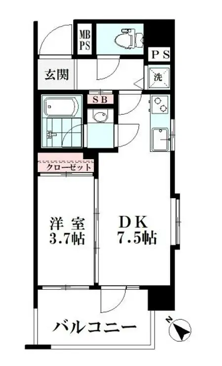 グローベルザ・スイート森下 2階階 間取り