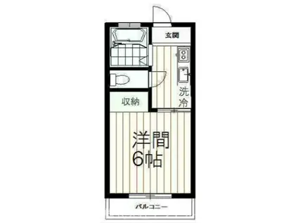 ルナパーク井上(1K/2階)の間取り写真