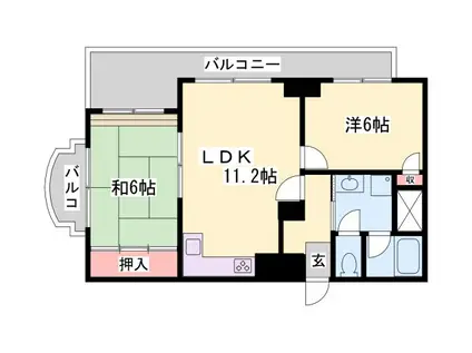 ソレイユ神田(2LDK/5階)の間取り写真