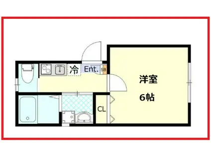 ジーフラップ東四つ木(1K/1階)の間取り写真