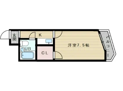 エムあいかわ(1K/3階)の間取り写真