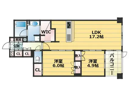 イニシア神戸森北町(1SLDK/1階)の間取り写真