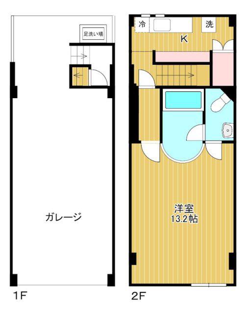 SEA SIDE-10(1K/2階)の間取り写真