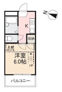 福岡レジデンスC(1K/1階)の間取り写真