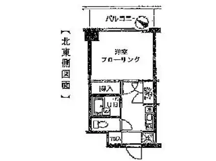 リシェール町田(1K/7階)の間取り写真