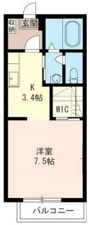 スプリング・コートC 1階階 間取り
