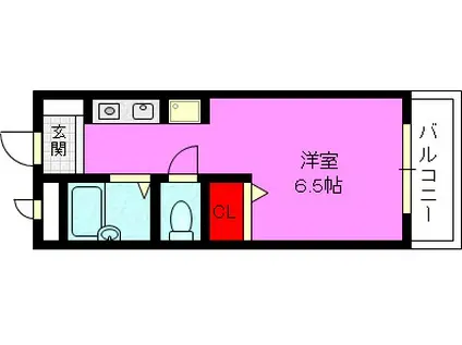 ステュディオ灰塚(ワンルーム/2階)の間取り写真
