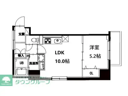エム・グランヴィア駒形(1LDK/4階)の間取り写真