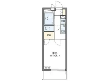 レオパレスガイア(1K/2階)の間取り写真