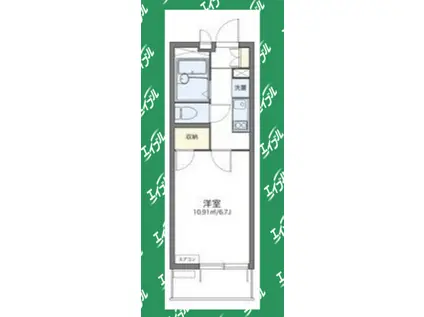 レオパレスKATOHIII(1K/2階)の間取り写真