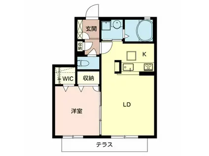 シャーメゾン深井(1LDK/1階)の間取り写真