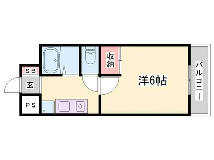 エトワール西神戸(1K/1階)の間取り写真