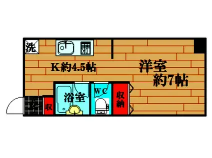 STSビル(1K/4階)の間取り写真