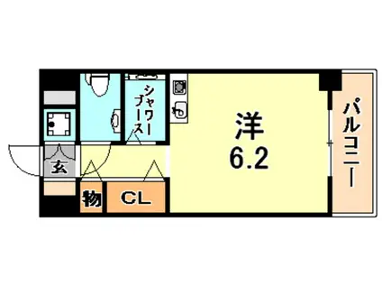 ワコーレ・プラティーク神戸深江駅前(ワンルーム/8階)の間取り写真