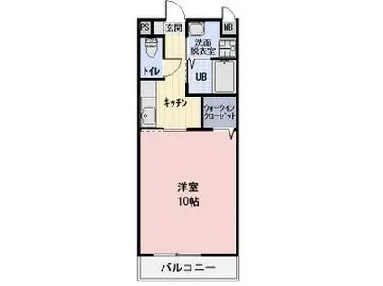 SOLEA B(1K/1階)の間取り写真