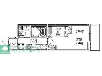 アクシーズ南浦和3丁目(1K/3階)の間取り写真
