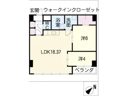 S-FORT乙川(2LDK/3階)の間取り写真