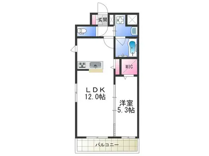 GRAND ECLAT(1LDK/3階)の間取り写真