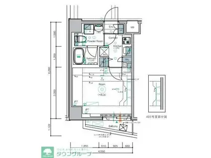 SYNEX KAMEIDO(1K/3階)の間取り写真