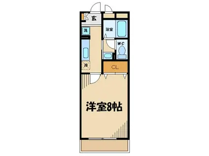 ソレーユ・トレビナ(1K/2階)の間取り写真