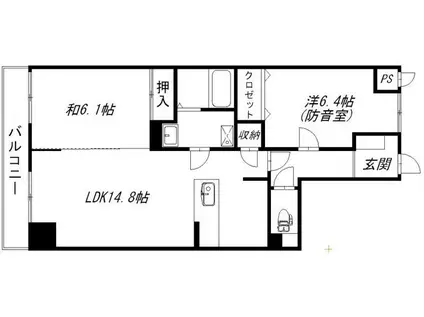 コスモス(2LDK/2階)の間取り写真