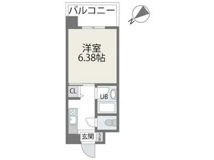 アバンダント21(1K/6階)の間取り写真