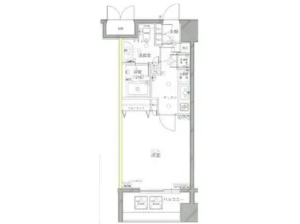 グリフォーネ横浜中央(1K/5階)の間取り写真