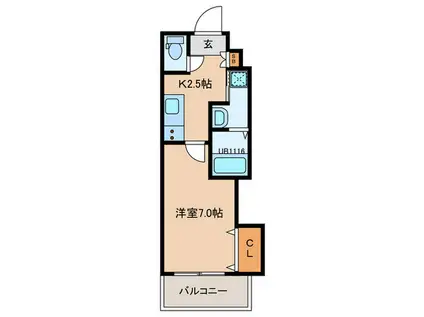A-MENT385(1K/1階)の間取り写真