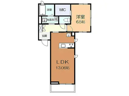 エクラージュ(1LDK/1階)の間取り写真