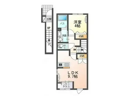 フロントアイランドI(1LDK/2階)の間取り写真