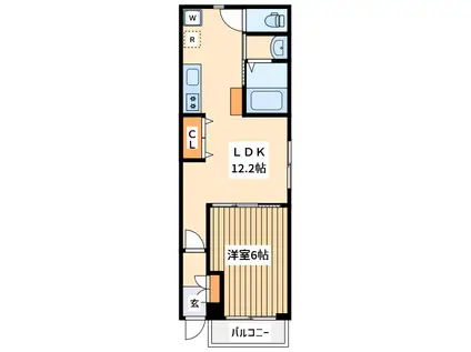 クワイエット クラブ ハウス ミックス 弘明寺(1LDK/2階)の間取り写真